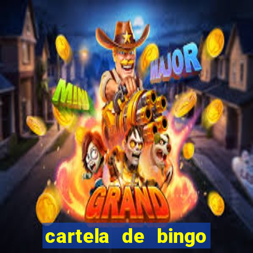 cartela de bingo cha de bebe